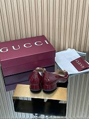  Gucci Horsebit ballet flats in burgundy - 3