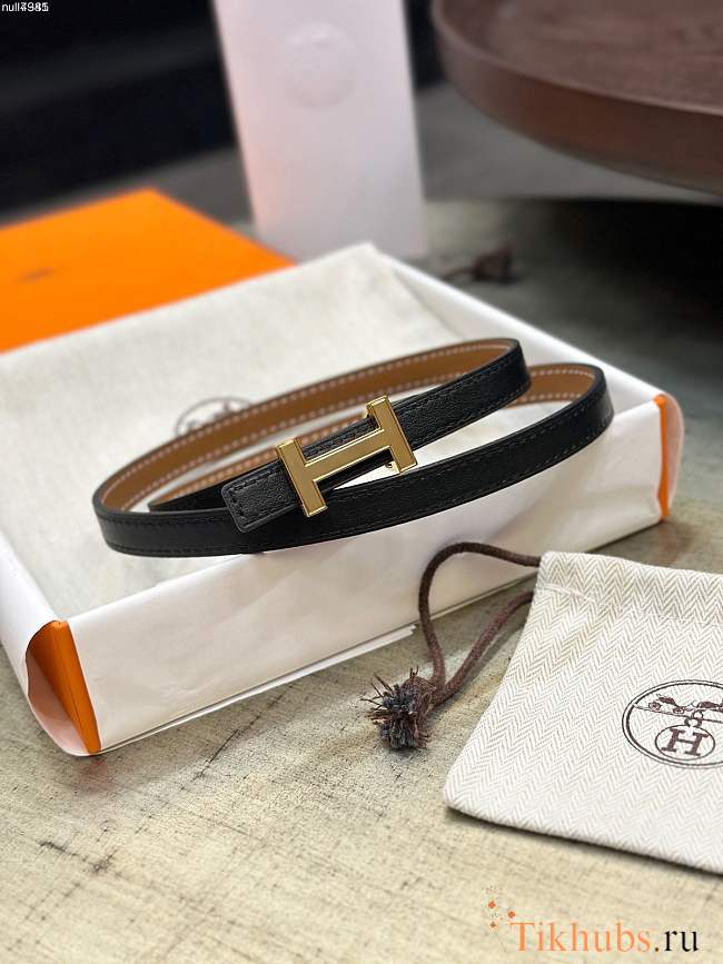 Hermes belt black 1.5cm - 1