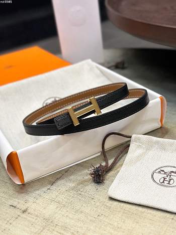 Hermes belt black 1.5cm