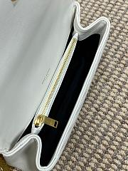 YSL Monogram Saint Laurent College White Large Bag with Gold Hardware 32 cm - 5