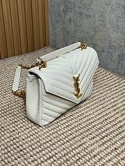 YSL Monogram Saint Laurent College White Large Bag with Gold Hardware 32 cm - 3