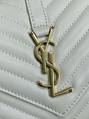 YSL Monogram Saint Laurent College White Large Bag with Gold Hardware 32 cm - 2