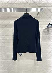 YSL Slim-fit lettered turtleneck base layer top black - 6