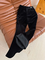 Miu miu black velour flared pants - 6