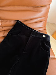 Miu miu black velour flared pants - 5