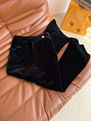 Miu miu black velour flared pants - 3
