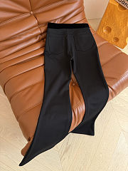 Chanel black gray wide-leg trousers - 6