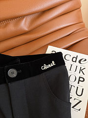 Chanel black gray wide-leg trousers - 5