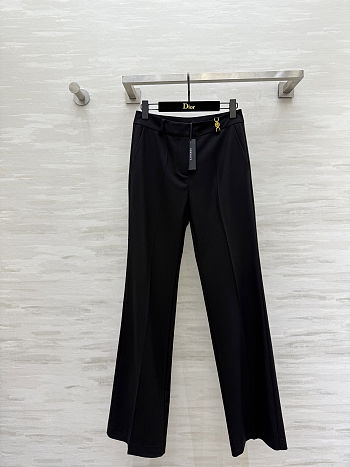 Black Versace tailored wide-leg trousers