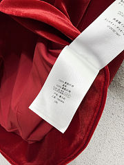 Dior red velvet women's skirt suit - 3