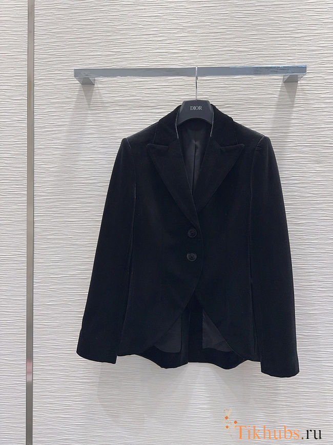 Dior black velvet blazer - 1