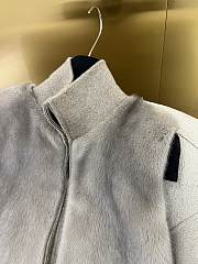 LP style mink fur zip-up vest grey - 5