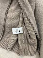 LP style mink fur zip-up vest grey - 2