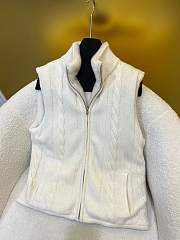  LP style brushed fur vest in cream - 2