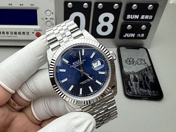 Rolex Datejust 126334 Blue Dial Steel Index Jubilee 41mm