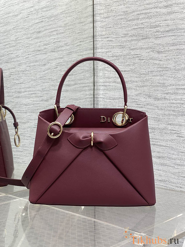 Dior Cigale bag in the burgundy color 28x10x22 cm - 1