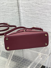 Dior Cigale bag in the burgundy color 28x10x22 cm - 5