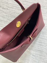 Dior Cigale bag in the burgundy color 28x10x22 cm - 3
