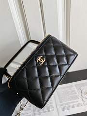 Chanel vanity top handle bag Black Leather size 17 cm - 4