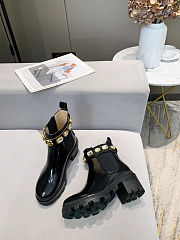 Gucci Crystal Belt60mm Ankle Boot Black Leather - 6