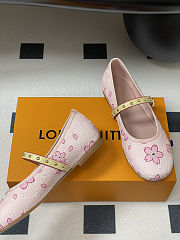  Louis Vuitton x Takashi Murakami Romy flat ballerina pump in pink monogram - 6