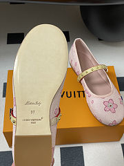  Louis Vuitton x Takashi Murakami Romy flat ballerina pump in pink monogram - 4