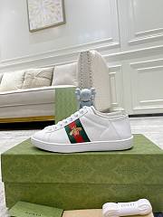 Gucci Ace Sneaker with Bee in white leather - 1