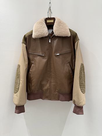 Bottega Veneta leather bomber jacket