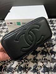 Chanel Mini Vanity with Chain in black quilted leather 17x9.5x8 cm - 5