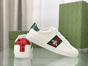 Gucci Ace Embroidered Sneaker White Leather With Bee - 4