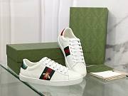 Gucci Ace Embroidered Sneaker White Leather With Bee - 6