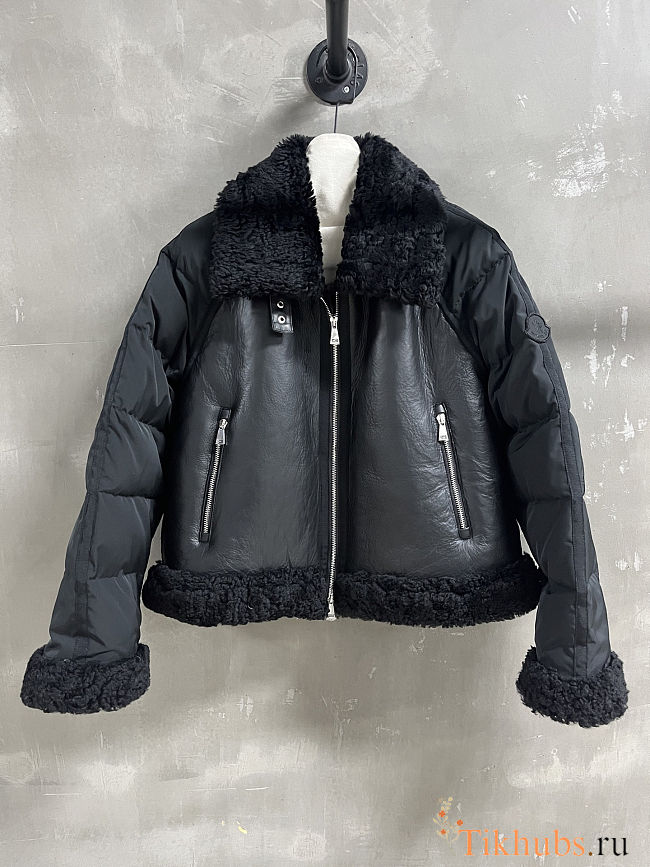 Moncler Rubrouk Teddy-Trimmed Short Down Jacket - 1
