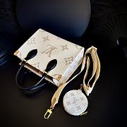 LOUIS VUITTON Monogram Dune Onthego PM Tote Shoulder Bag M24533 25x19x11.5 cm - 1