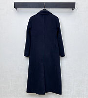 Chanel coat Wool & Cashmere Tweed  Navy Blue - 5