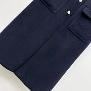 Chanel coat Wool & Cashmere Tweed  Navy Blue - 3