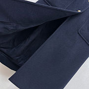 Chanel coat Wool & Cashmere Tweed  Navy Blue - 2