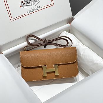  Hermès Constance Elan, Epsom, Gold Rose Gold Hardware 24x12x4cm