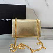 Saint Laurent Small Kate Shoulder Bag in metallic gold leather with gold hardware 20x12.5x5cm - 6