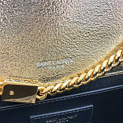 Saint Laurent Small Kate Shoulder Bag in metallic gold leather with gold hardware 20x12.5x5cm - 5