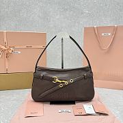 Miu Miu Aventure Nappa leather shoulder bag in a brown 33×5×20 cm - 1