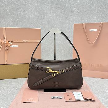Miu Miu Aventure Nappa leather shoulder bag in a brown 33×5×20 cm