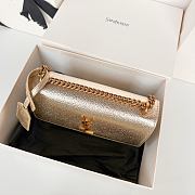 Saint Laurent Sunset bag in a metallic gold with gold hardware 22x8x16cm - 3