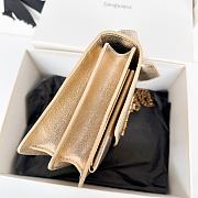 Saint Laurent Sunset bag in a metallic gold with gold hardware 22x8x16cm - 4