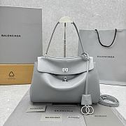 Balenciaga Small Rodeo handbag in grey calfskin leather 35x23x11cm - 1