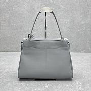 Balenciaga Small Rodeo handbag in grey calfskin leather 35x23x11cm - 5