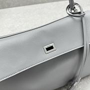 Balenciaga Small Rodeo handbag in grey calfskin leather 35x23x11cm - 2