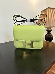 Hermès Constance 18 Jaune Bourgeon in Chevre Mysore, silver hardware  - 1