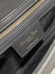 Saddle Bag with Strap Black Grained Calfskin 24×6×18cm - 2