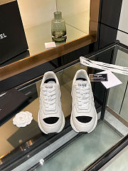 Chanel Trainers Mixed Fibers, Shiny Calfskin & Suede Calfskin White & Black - 3