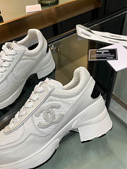 Chanel Trainers Mixed Fibers, Shiny Calfskin & Suede Calfskin White & Black - 2